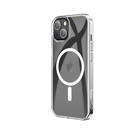 Чехол силиконовый для iPhone 14, Магнитный (MagSafe), HOCO, прозрачный