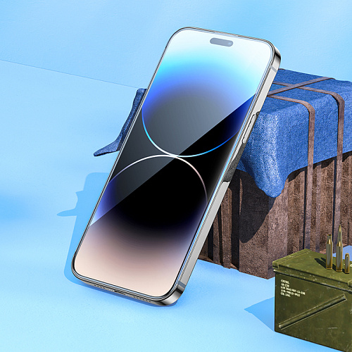 Защитное стекло для iPhone 14 Pro, A777, HOCO, HD, рамка черная