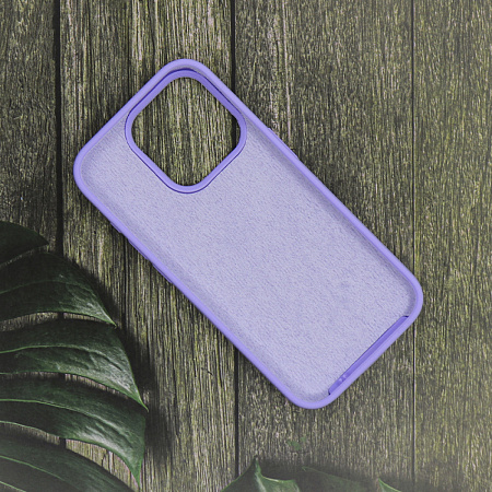 Чехол-накладка для iPhone 15 Pro, Silicon Case, магнитный (MagSafe), без лого, X-CASE, сиреневый