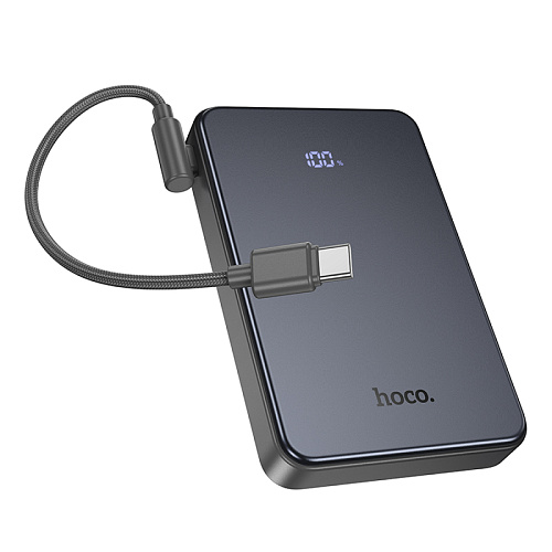 Универсальный Доп. Аккумулятор 10000mAh, J170, HOCO, выход: 1 USB (22.5), 1 PD (20W), с кабелем Type-C to Type-C, черный