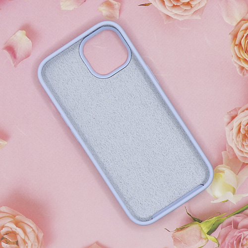 Чехол-накладка для iPhone 15, Silicon Case, магнитный (MagSafe), без лого, X-CASE, светло-голубой