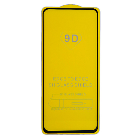 Защитное стекло на Vivo T1, 9D, черное, X-CASE