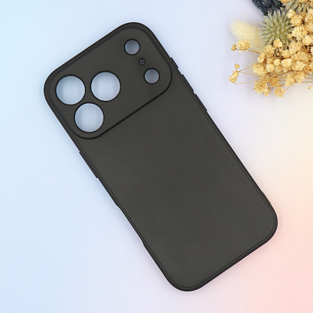 Чехол силиконовый для iPhone 17 Pro Max, с микрофиброй внутри, с защитой камеры, X-CASE, черный