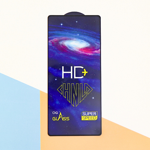 Защитное стекло на Infinix Note 50, HD+, прозрачное с черной рамкой, X-CASE