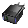 Сетевое зарядное устройство, 1 USB 3.0 QC 22.5W (CS111A), HOCO, черный