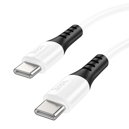 Кабель Type-C на Type-C, HOCO, X82, силиконовый, 1м, 60W, белый