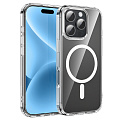 Чехол силиконовый для iPhone 16 Pro, Магнитный (MagSafe), HOCO, прозрачный
