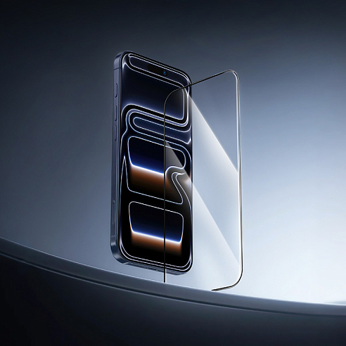 Защитное стекло для iPhone 17 Pro, G16, HOCO, Guardian shield series full-screen 5D large arc tempered glass, черное