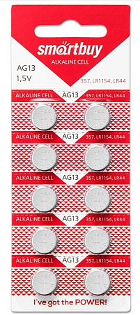 Батарейка часовая, AG13, LR44 (357/A76/SR1154) (1 Батарейка)