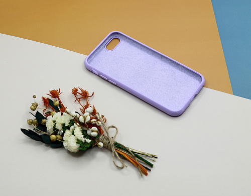 Чехол - накладка для iPhone 7/8/SE (2020), Silicon Case, без лого, сиреневый