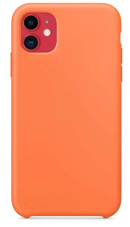 Чехол - накладка для iPhone 11, Silicon Case, оранжевый