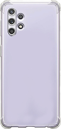 Чехол силиконовый для Samsung Galaxy A32 (4G), усиленные края, с защитой камеры, X-CASE, прозрачный