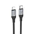 Кабель Lightning to Type-C (PD), HOCO, X102, 1M, черный