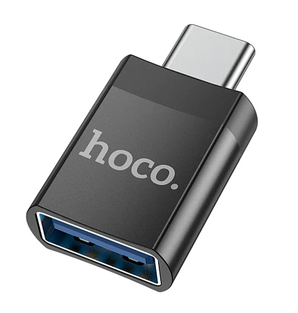 Переходник OTG Type-C, UA17, HOCO, черный