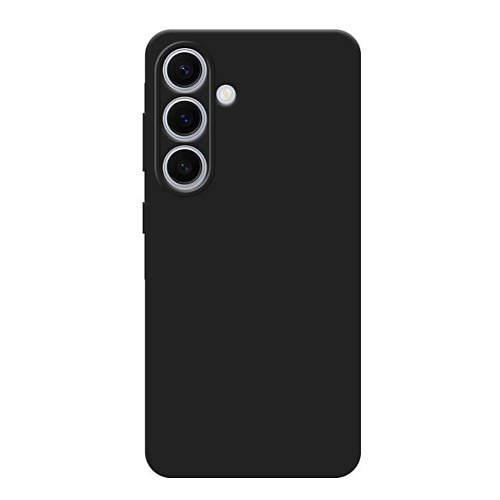 Чехол силиконовый для Samsung Galaxy S24 FE, с микрофиброй внутри, с защитой камеры, X-CASE, черный