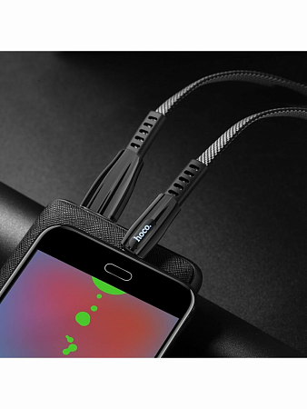 USB Кабель Micro, HOCO, U70, темно-серый