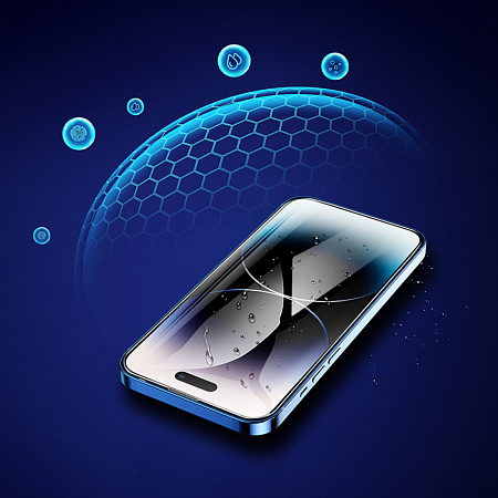 Защитное стекло для iPhone 14 Pro Max, A34, HOCO, 9D large arc dustproof glass, черное