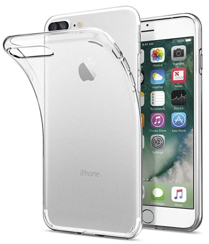 Чехол силиконовый для iPhone 7 Plus/8 Plus, X-CASE, прозрачный