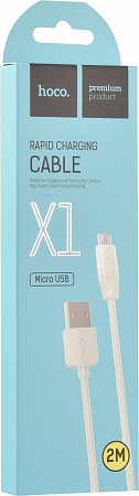 USB Кабель Micro, HOCO, X1, 2М, белый