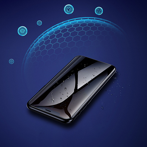 Защитное стекло на iPhone XR/11 (A777 Plus), HOCO, антишпионское, черное