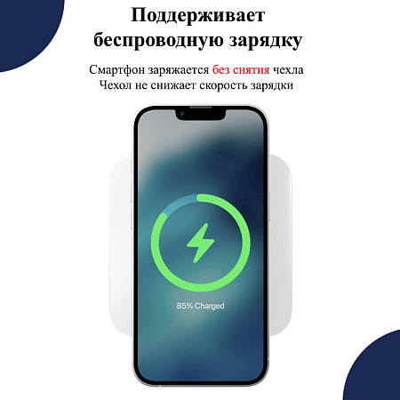Чехол силиконовый для iPhone 16, с защитой камеры, X-CASE, прозрачный