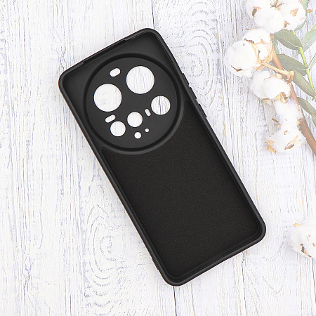 Чехол силиконовый для Xiaomi 15 Ultra (5G), с микрофиброй внутри, с защитой камеры, X-CASE, черный