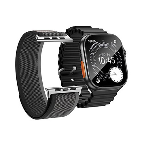 Умные часы Y42 Ultra Smart watch Hoco с поддержкой звонков, 2 ремешка в комплекте, черные