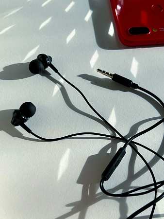 Проводные наушники M14 Universal Earphone, вакуумные с микрофоном, HOCO, черные