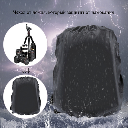 Рюкзак водонепроницаемый для фотоаппарата, камеры и др., 5015, PULUZ, черный