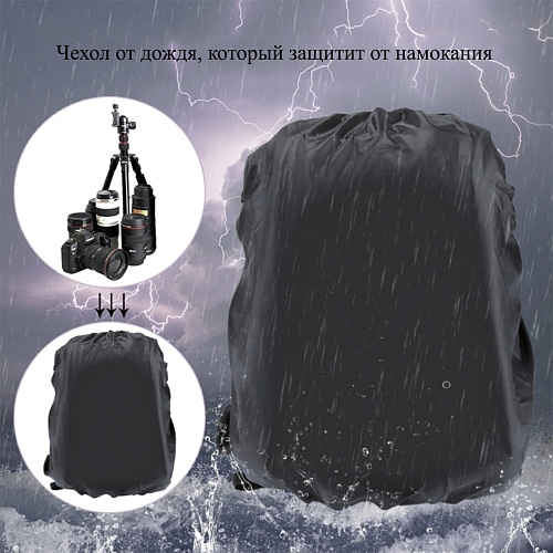 Рюкзак водонепроницаемый для фотоаппарата, камеры и др., 5015, PULUZ, черный
