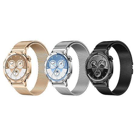 Ремешок на руку универсальный для умных часов 22мм, HOCO, WH16, Milanese loop, Precioso series, серебро