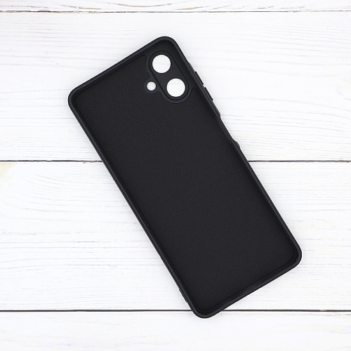 Чехол силиконовый для Samsung Galaxy A06, с микрофиброй внутри, с защитой камеры, X-CASE, черный