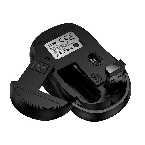 Беспроводная мышка, GM41, HOCO, количество кнопок: 4, цвет черный