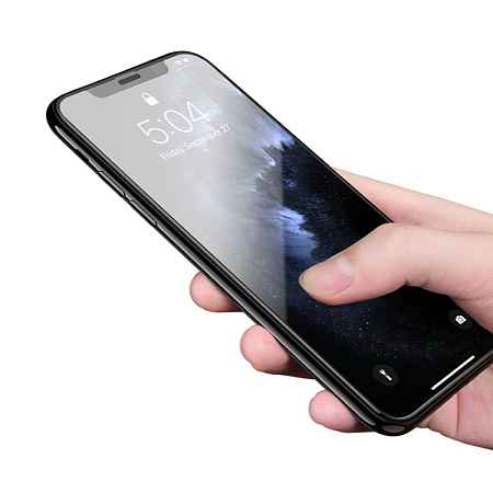 Защитное стекло на iPhone 12 (6.1)/12 Pro (6.1) G10, HOCO, Full screen HD anti-static tempered glass, черное