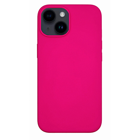 Чехол-накладка для iPhone 14, Silicon Case, без лого, ярко-розовый