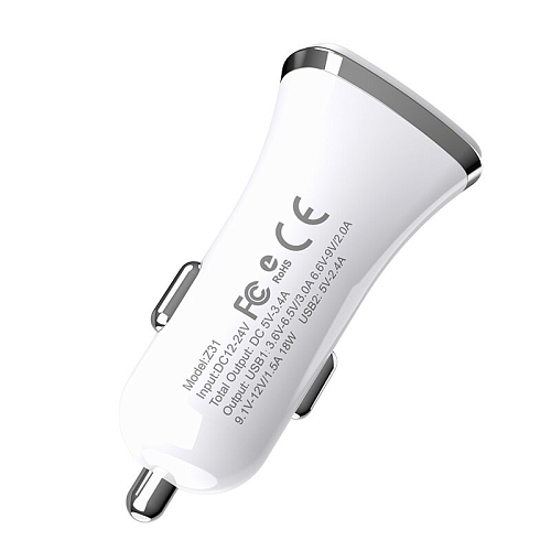   , 2 USB 3.4A 18W QC3.0 (Z31), 