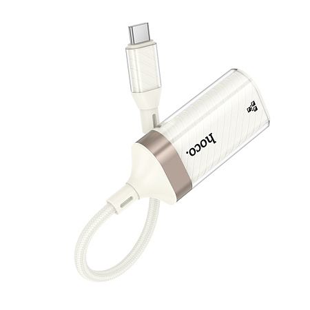 Переходник с Type-C на RJ45, UA41B, HOCO, 100mbps, сеть: 10/100Mbps, белый