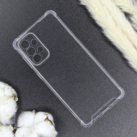 Чехол силиконовый для Samsung Galaxy A73 (5G), усиленные края, с защитой камеры, X-CASE, прозрачный