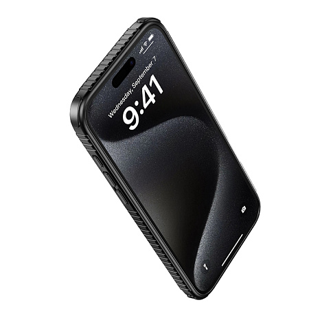 Чехол для iPhone 16 Pro, противоударный, Магнитный (MagSafe), HOCO, anti-shock, черный