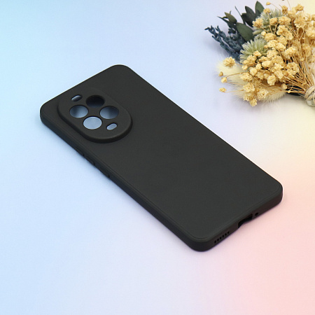 Чехол силиконовый для Huawei Nova 13 Pro, с микрофиброй внутри, с защитой камеры, X-CASE, черный