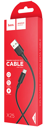 USB Кабель Type-C, HOCO, X25, черный