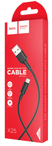 USB Кабель Type-C, HOCO, X25, черный