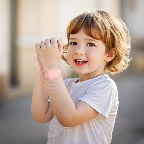 Устройство для поиска вещей E91E, синхронизация с IOS, Носо, белый с черным браслетом на руку