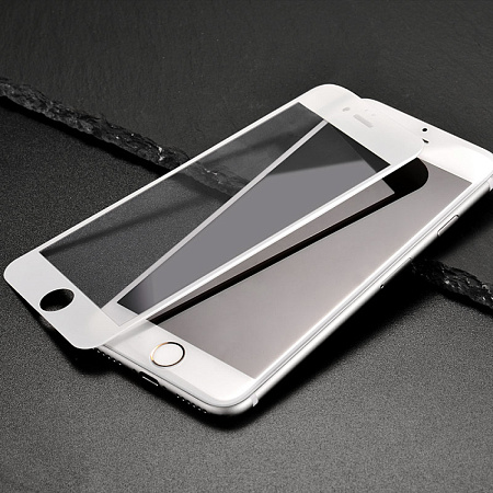Защитное стекло на iPhone 6/6S(SP2), HOCO, 3D, закруглённое, белое