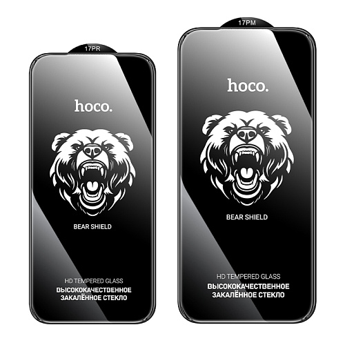 Защитное стекло для iPhone 17 Pro, A777, HOCO, HD, рамка черная