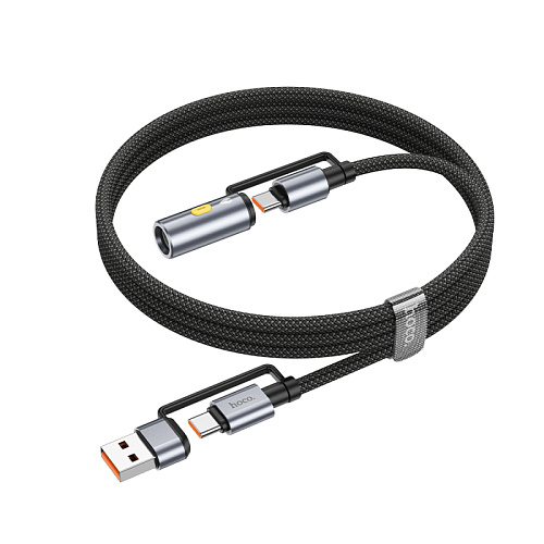 Кабель с USB/Type-C на Type-C/прикуриватель, U138, HOCO, серый