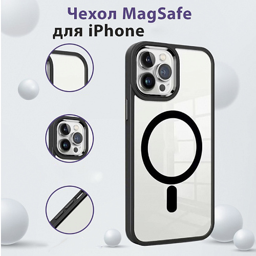 Чехол силиконовый для iPhone 15 Pro (6.1), Магнитный (MagSafe), X-CASE, черный