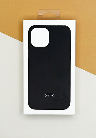Чехол силиконовый для iPhone 13 Pro Max (6.7), Магнитный (MagSafe), экокожа, X-CASE, черный