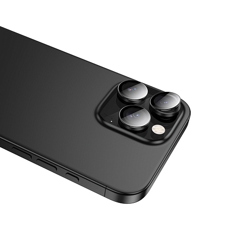 Защитное стекло для iPhone 16 Pro/16 Pro Max, V15, HOCO, на заднюю камеру, черный