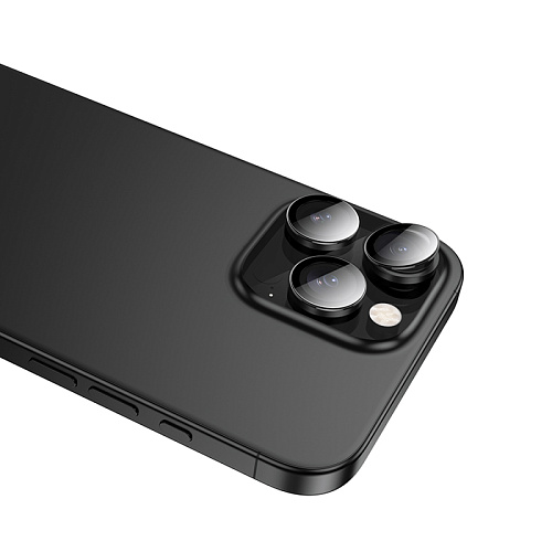 Защитное стекло для iPhone 16 Pro/16 Pro Max, V15, HOCO, на заднюю камеру, черный